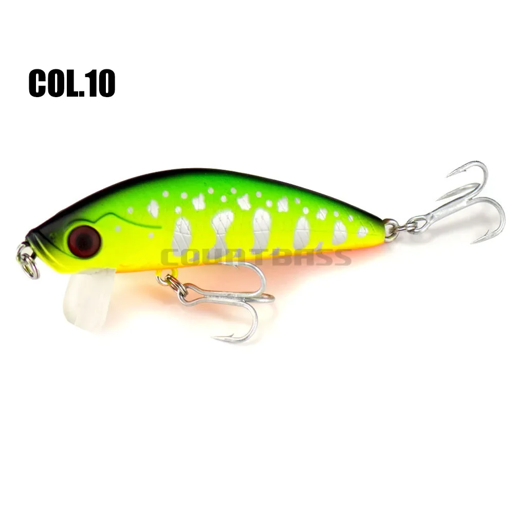 Countbass Floating Minnow 66 mm 6 g Wobbler zum Angeln, Barsch Lachs Forellenangeln Chatterbait Jerk Your Bait Crank Shad