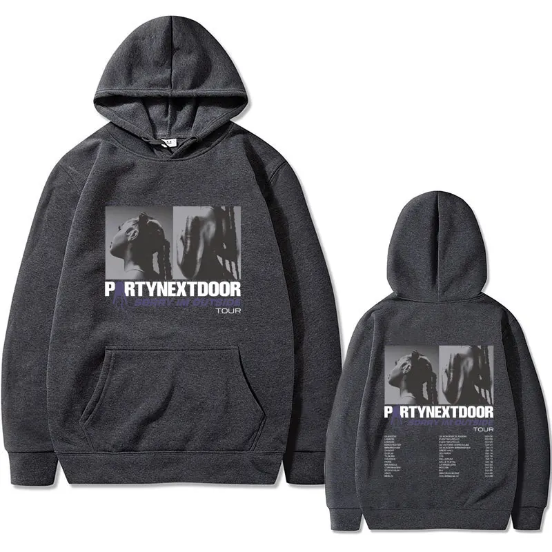 Rapper Partynextdoor Double Sided Print Hoodie Male Vintage Oversized Streetwear Men Women's Fashion Hip Hop Pullover Hoodies