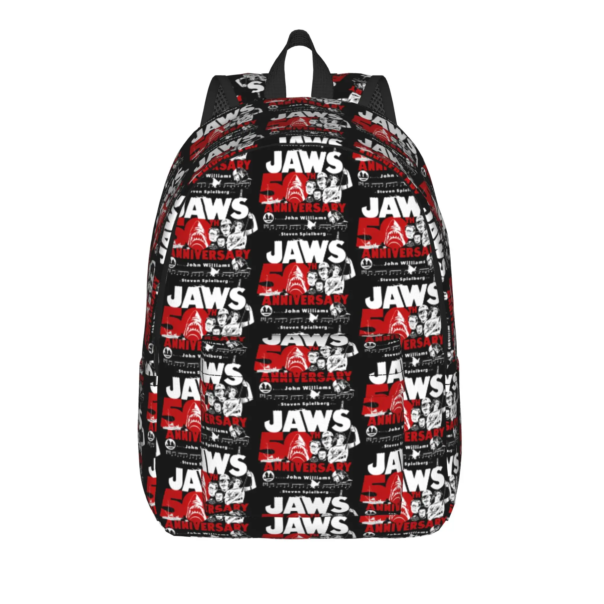Happy Jaws 50Th Anniversary To That Great White Shark Movie Backpack  Backpacks Unisex Outdoor Large School Bags Rucksack