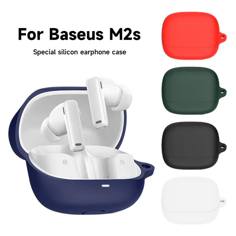 Earphone Shock Housing Skin-friendly Cover for Baseus-Bowie M2s Washable-Shell Protector Nonslip Sleeve Impact-resistant