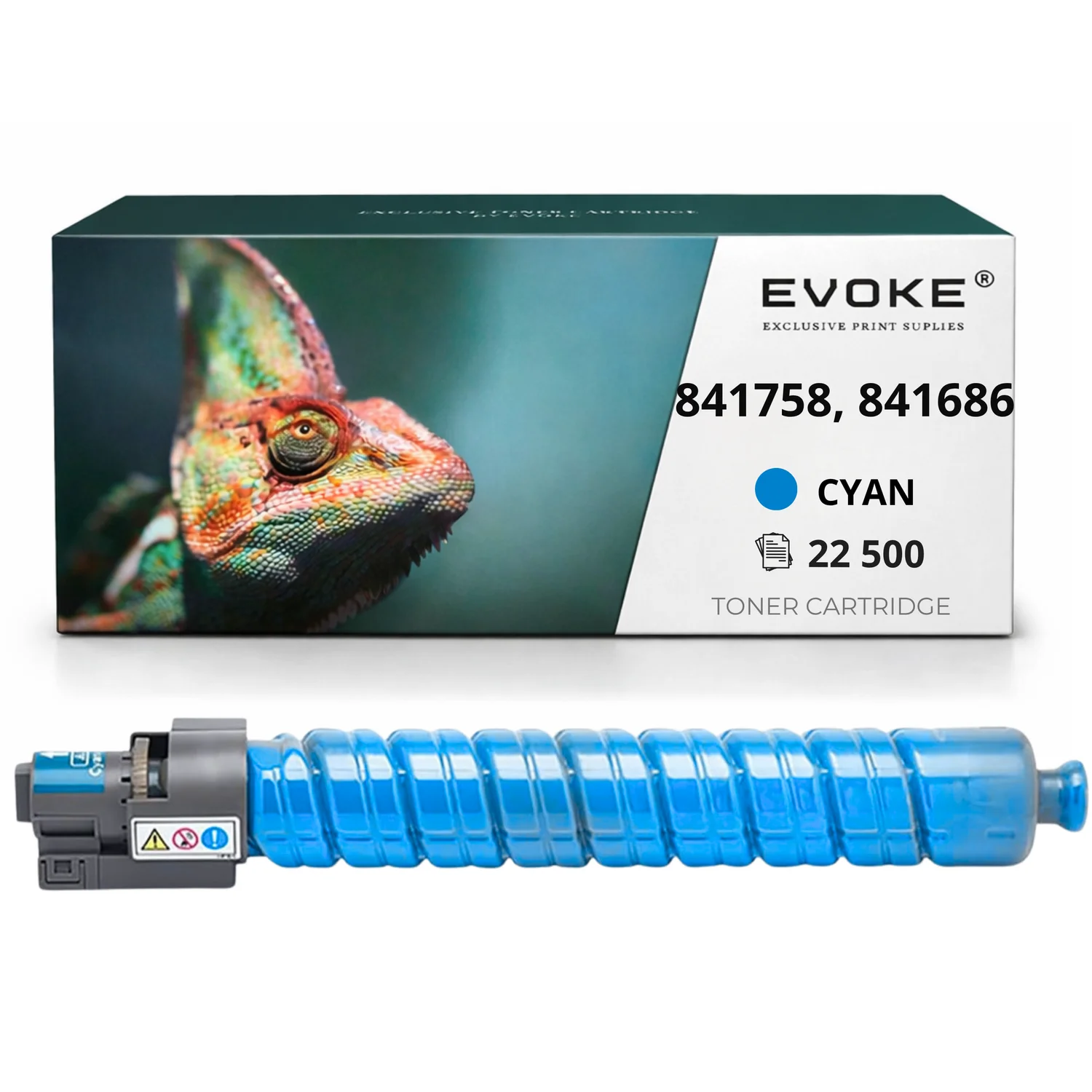 Evoke Compatibele Toner voor Ricoh Mpc-5502 Mpc5502 Mpc-4502 Mpc4502 841758 841686 Cyaan 22500 Pagina's Mp C5502 Mp C4502
