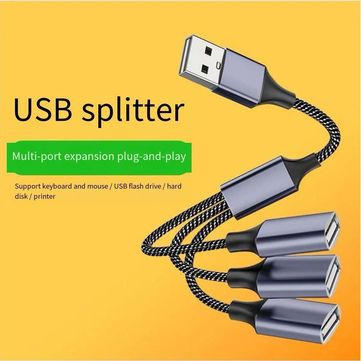 

USB-разветвитель, компьютерные офисные аксессуары, USB-кабель-концентратор, 1IN3, порта, 30 см, порт расширения для ноутбука, клавиатура, мышь, разъем для флэш-накопителя