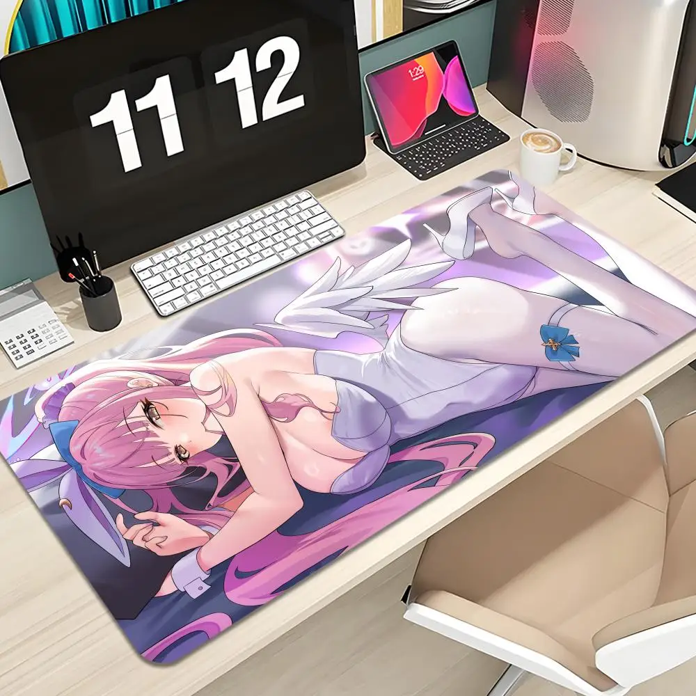 

Game Blue Archive Cute Misono Mika Mouse Pad Keyboard Mousepad 1200X600 mm Desk Mat PC Gamer Office Carpet Home Table pad