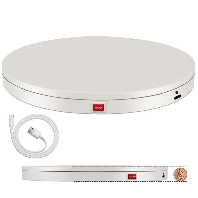 

20Cm ultra-thin battery electric turntable jewelry display stand, live shooting display stand