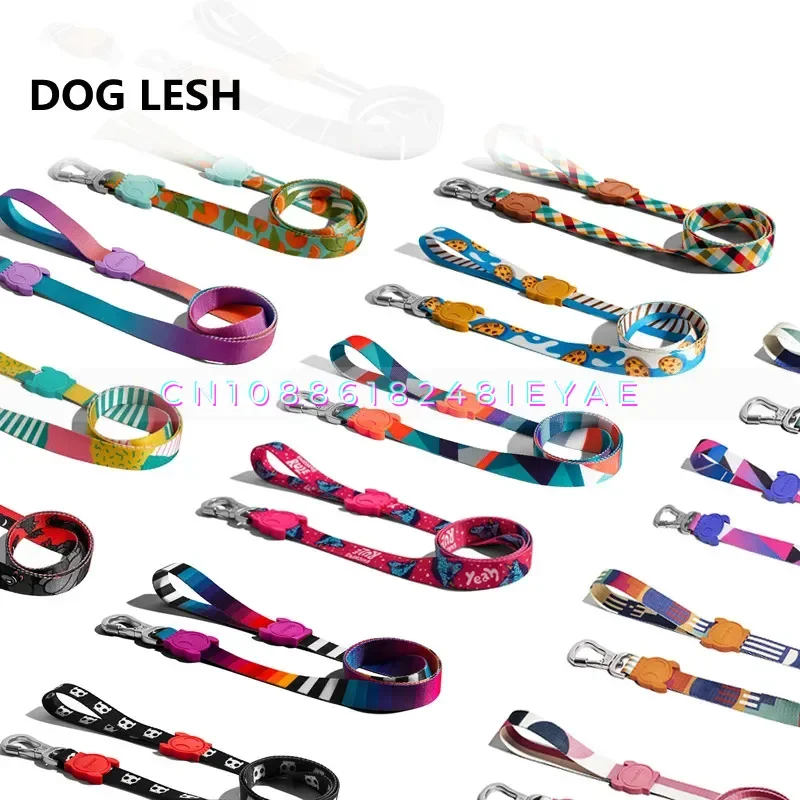 Smll-large Dog Leash Explosion-proof Pet Leash  Golden Retriever Corgi Labrador Leads Dogs Accessories Perros Accesorios