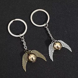 Harries Potters School of Witchcraft and Wizardry Peripherals Hogwarts Golden Snitch Keychain Bracelet Birthday Gifts Pendant