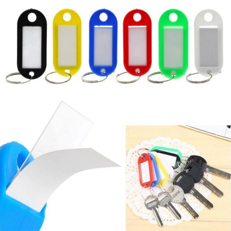 

10/20/30 шт. разноцветный пластиковый брелок для ключей, идентификационные этикетки, бирки для багажа, кольца для ключей с номером отеля для организации путешествий