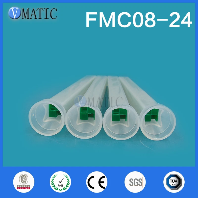 Free Shipping 10pcs Resin Static Mixer MC08-24 Mixing Nozzles for Duo Pack Epoxies Green Color