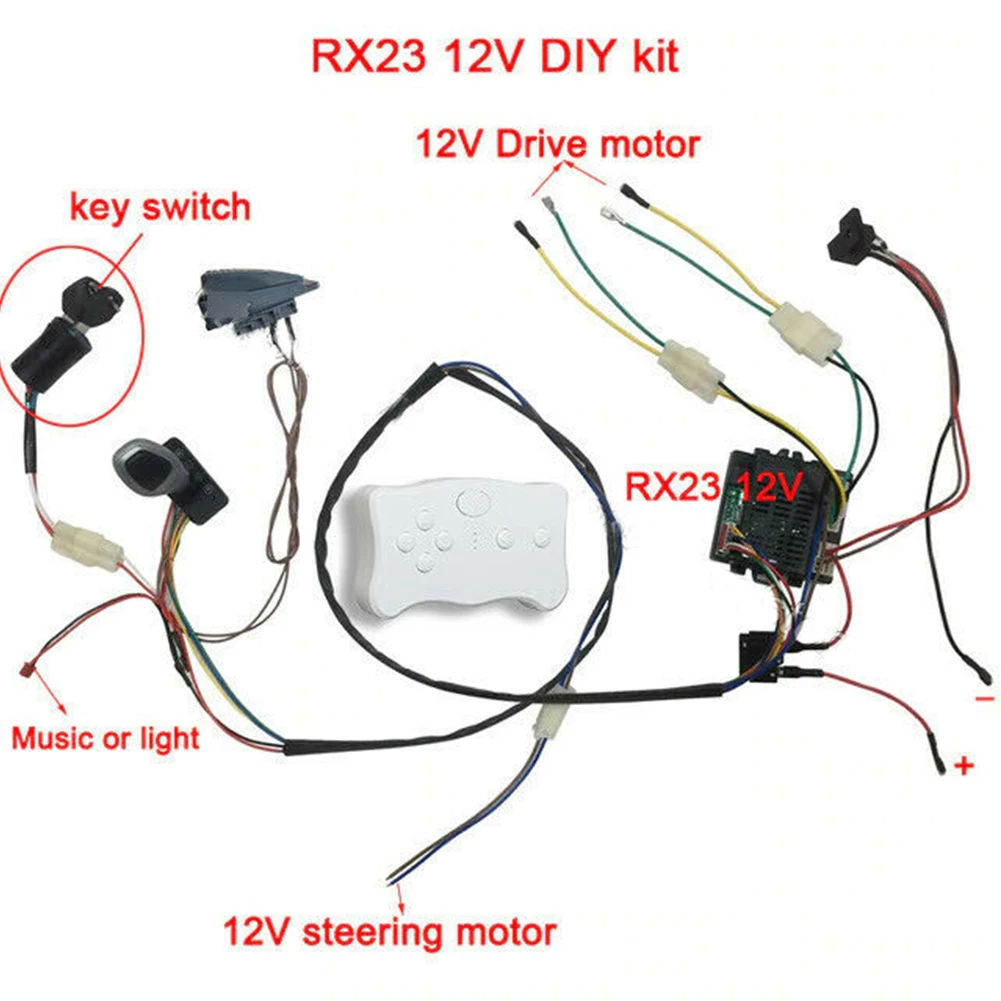 Electric Vehicle Wire Switch Kit Key button Switch JR 12V JR 6V RX23 RX37 RX37 2 RX74 24V Weelye DIY Durability