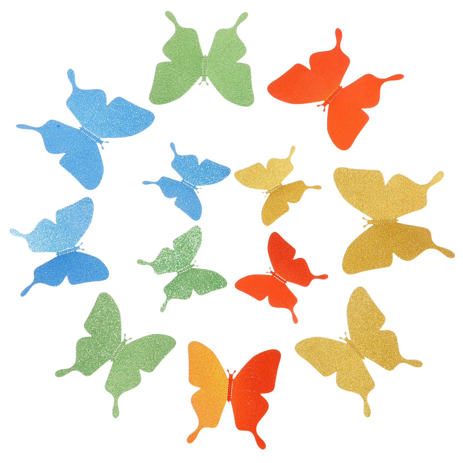 

12Pcs Wall Decoration DIY PVC Butterflies 3D Decorative Removable Wall Decals for Bedroom Home Wedding Party Craft Decoration