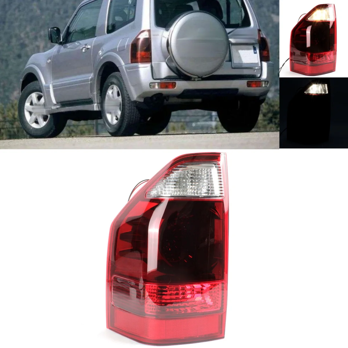 

Left Side Rear Tail Lamp Light With 1 Pc Bulb MN133765 For Mitsubishi Pajero MONTERO Shogun MK3 2003 2004 2005 2006