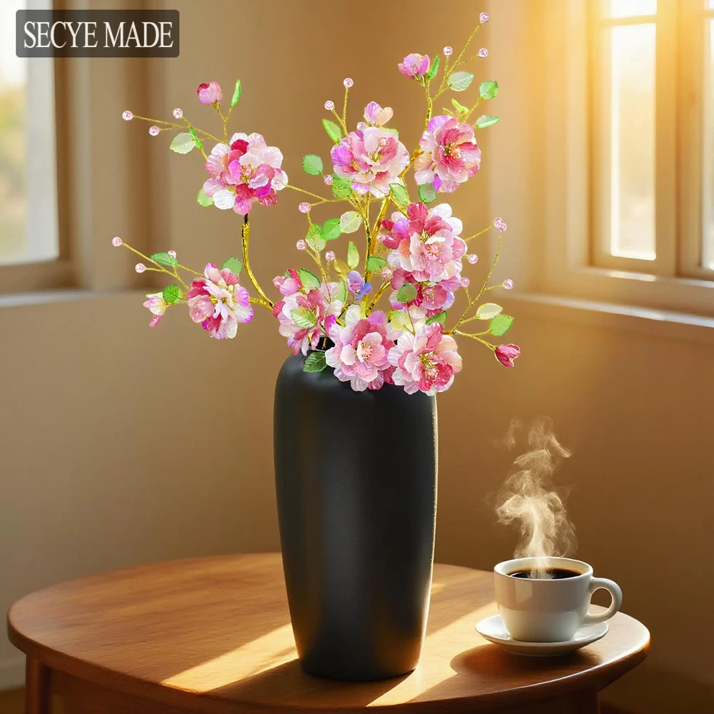 

Pink Acrylic DIY Home Decor Artificial Peony Bouquet Ornament Without Vase Perfect For Moving Gifts And Tabletop Decorations K68