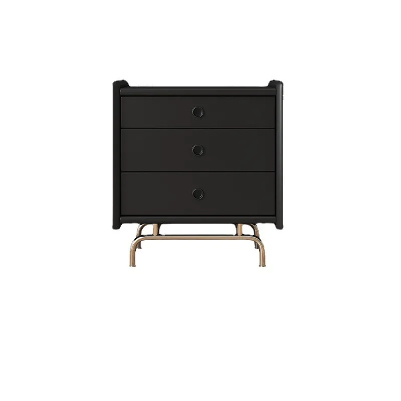 

Nordic solid wood bedside table, modern simple home retro storage cabinet, creative light luxury bedroom, bedside locker
