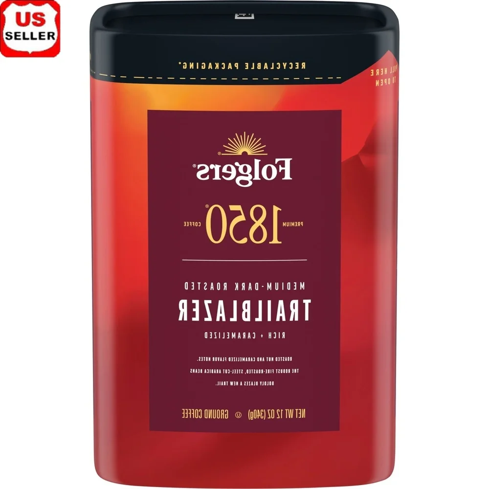 Café tostado oscuro medio, café Arábica cortado de acero molido, recipiente reciclable de 12oz, sabor a nuez de café Gourmet, sello hermético