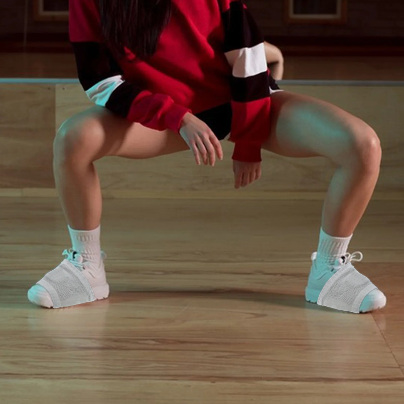 قطعتان من جوارب الرقص مصنوعة من مادة القطن غير قابلة للانزلاق وخفيفة الوزن وقابلة للتنفس لحماية الأحذية على الأرض آمنة لممارسة التدريب على مستلزمات الرقص #1