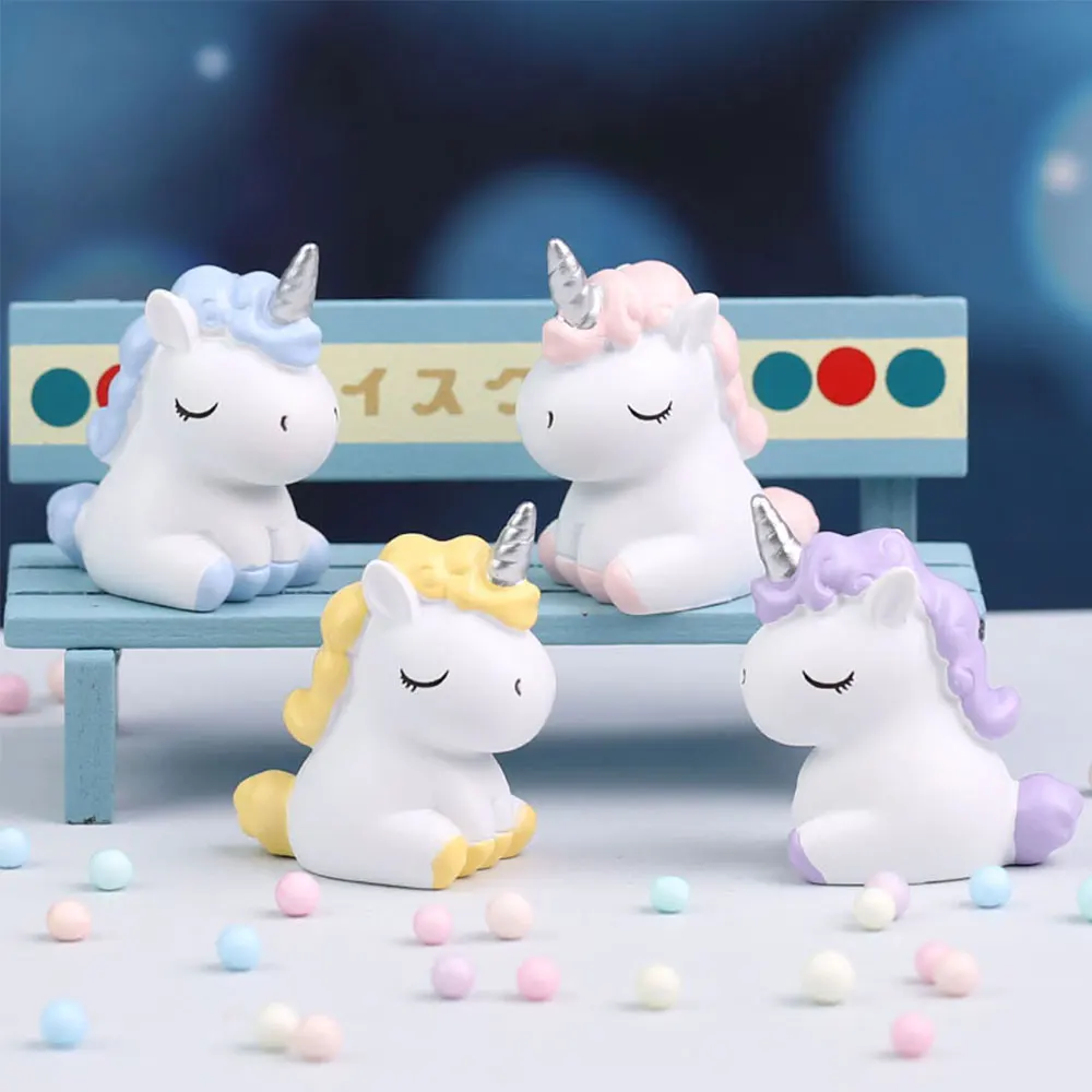 

Creative Resin Unicorn Mini Table Cake Baking Decoration Action Figure Cartoon Animal Model Children's Toys Crafts Gifts ZG243