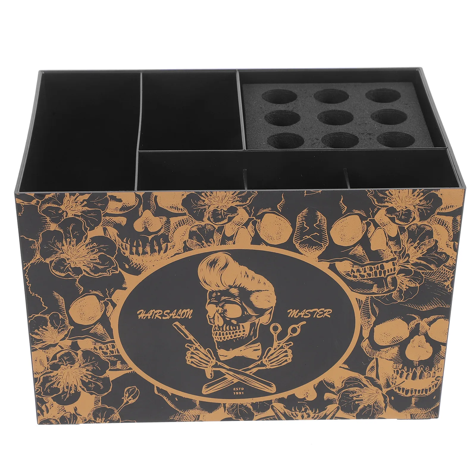 

Креативный органайзер для парикмахерских инструментов: черный, губчатый, вместительный, для щеток и расчесок, компактный, прочный, практичный, для салона