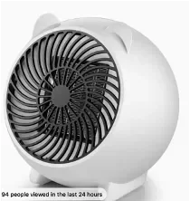 

Portable Ceramic Space Heater with Thermostat - 220V Mini Heater for Indoor Office, Desktop, and Use - Energy