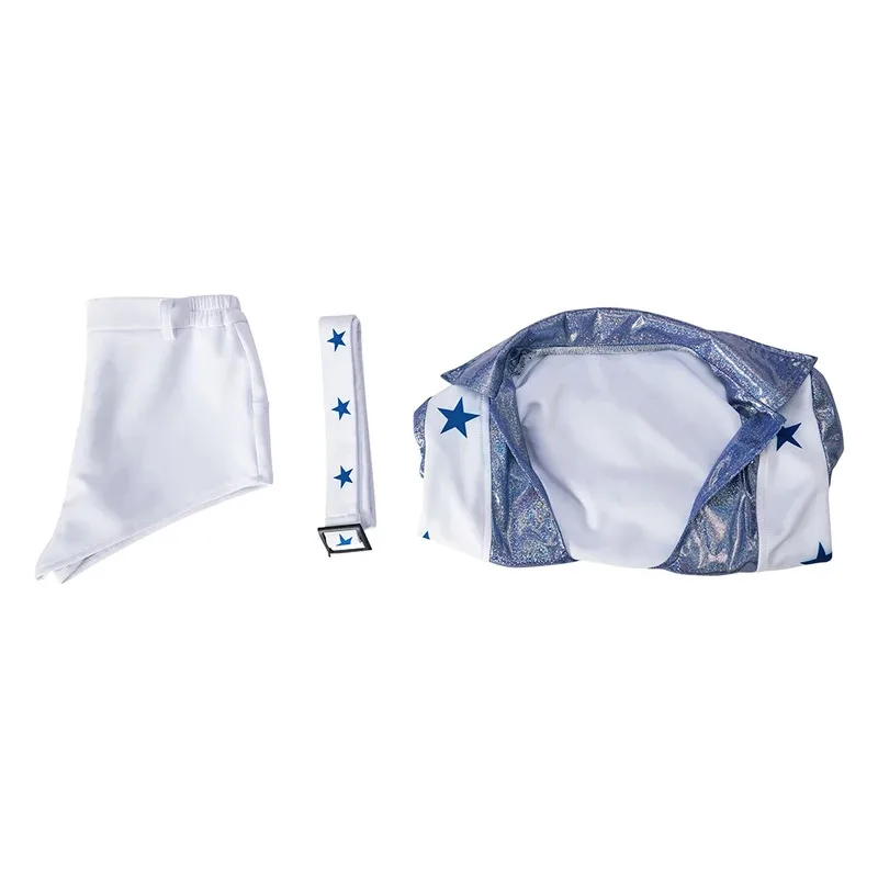 Dallas Cowboys Cheerleader Women Star Сексуальная школьная футбольная форма болельщиков для девочек Косплей Костюм Спортивная форма наряд mj:3