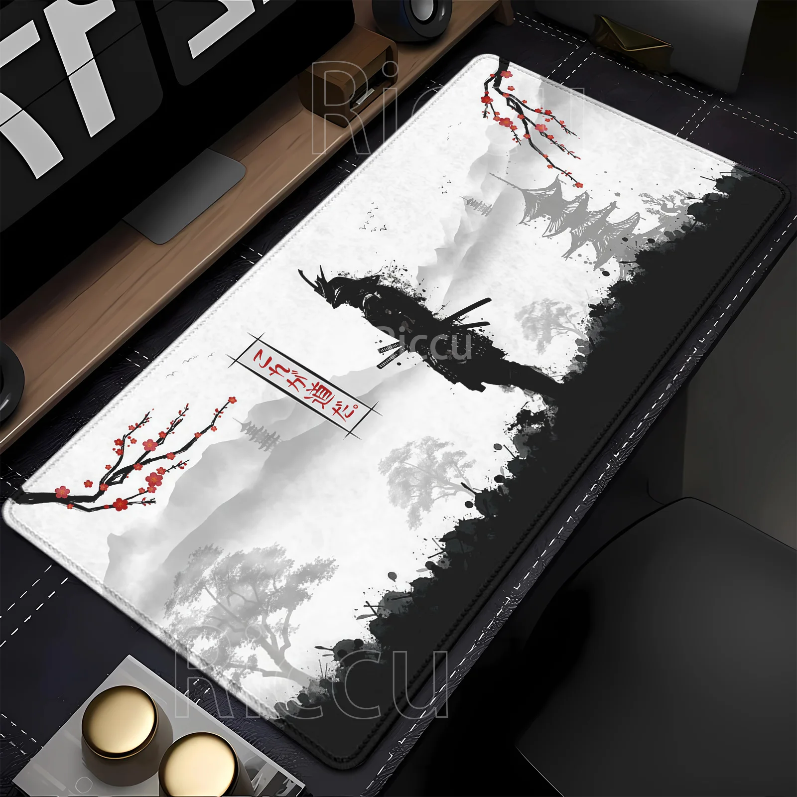 

Samurai Warrior Mousepad Gamer Computer office Keyboard Table Mat HD Printing Mouse pad Company Gaming Laptop 400x900mm Desk Mat