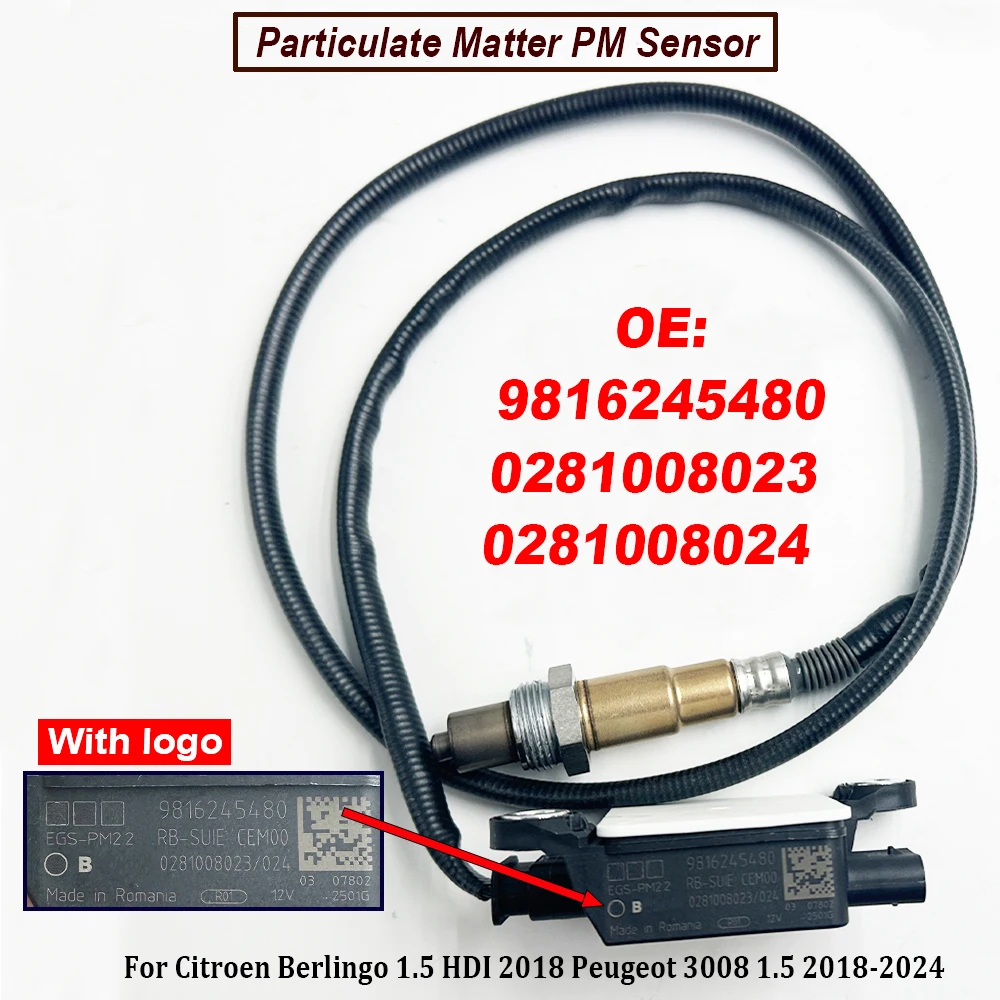 

9816245480 0281008023 0281008024 Particulate Matter PM Sensor for Citroen Berlingo 1.5 HDI 2018 Peugeot 3008 1.5 2018-2024