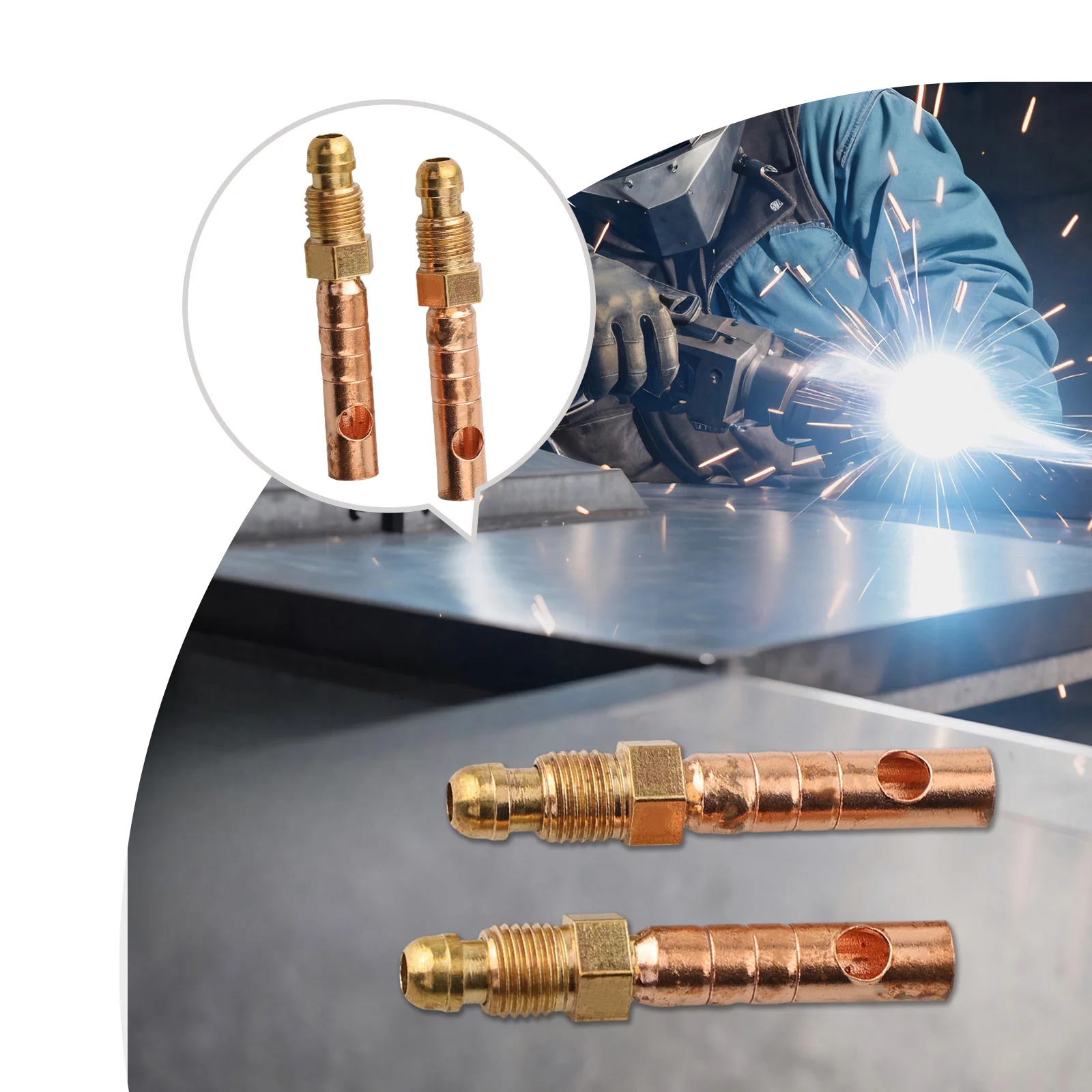 TIG Torch Power Adapter Electric Cable Connector TIG Welding Applications 3/8-24UNF Size Brand New Copper Material