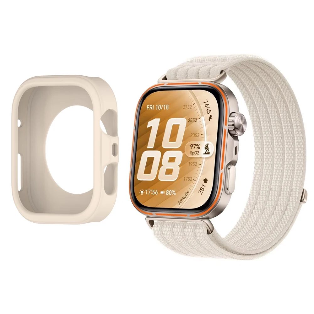 Schutzhülle für Huawei Watch Fit 5/5 Pro/Fit 4/4 Pro, Displayschutzfolie, ausgehöhlter Silikon-Stoßrahmen, Huawei Watch Fit5, schützend – Detail 9