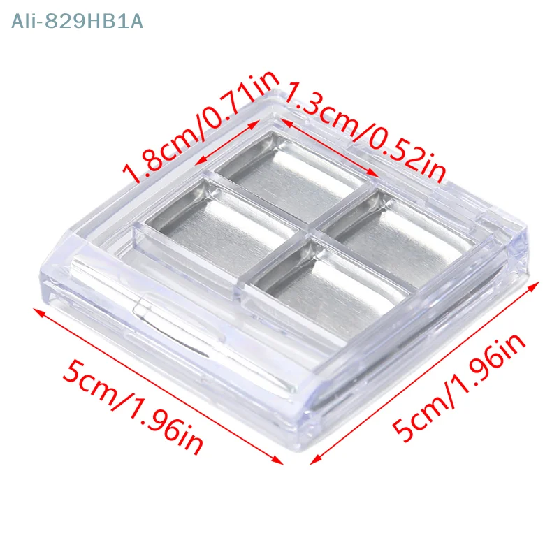 Transparent 4 Grids Empty Eyeshadow Dish Diy Sample Palette Eye Makeup Packaging Box For Beginners Custom Eyeshadow Containers