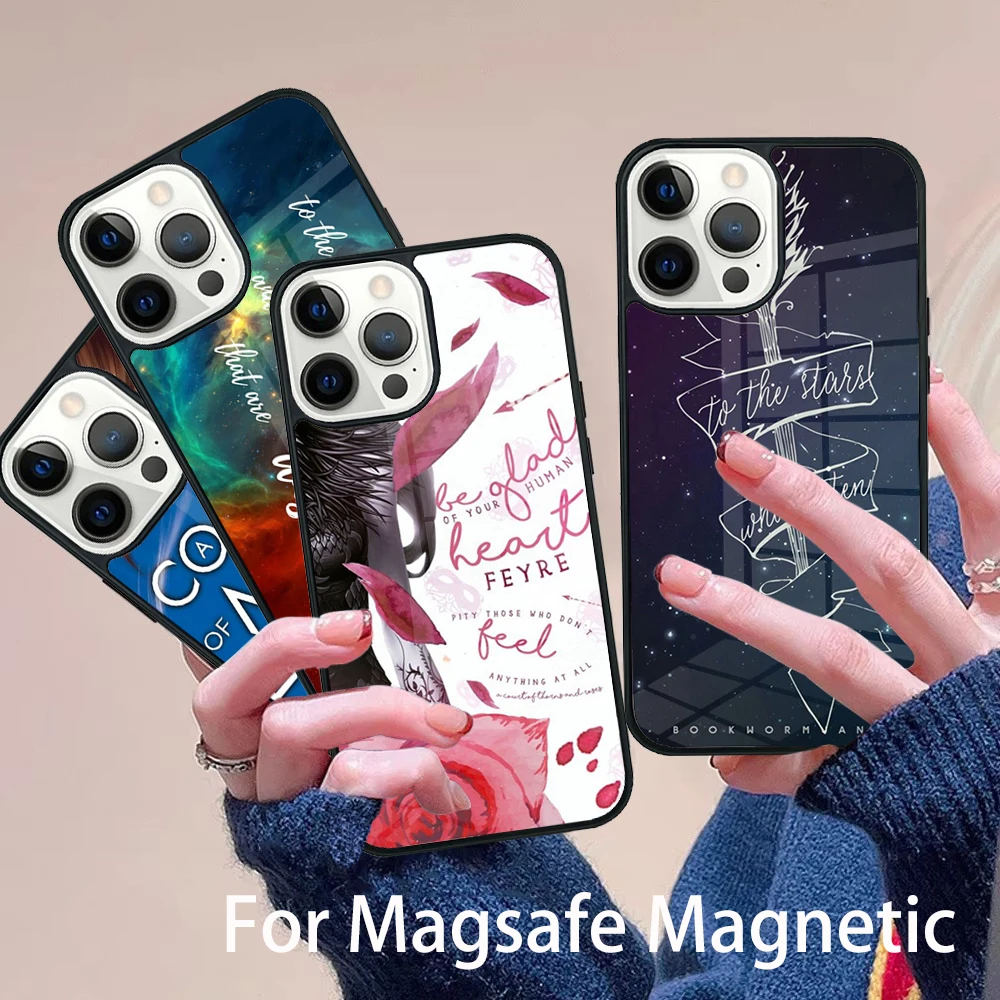 

A Court of Mist and Fury Sarah J Maas Phone Case Magesafe Magnetic Wireless Cover For IPhone 16 11 12 13 14 15 Pro Max Plus Mini