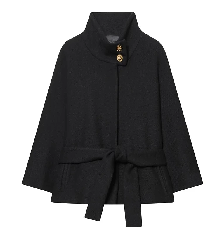 

Autumn Winter Long Sleeve Women's Coat With Belt Loose Female Casual Outerwear Retro Lady Tops ﻿ Women Woolen Jacket