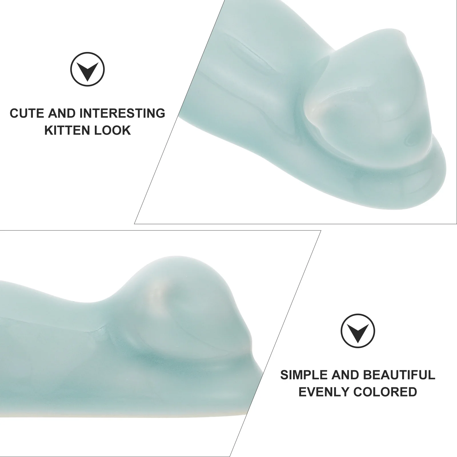 رف القلم للخط فرشاة السيراميك حامل القلم مظهر بسيط سخية دائم قاعدة مستقرة رف الفرشاة الصينية #5