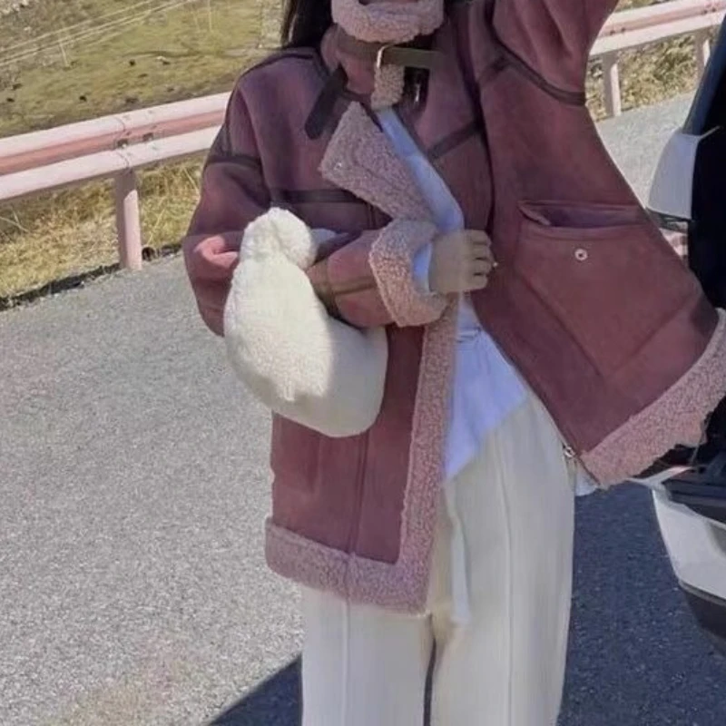 

Winter Trend Locomotive Clothing New Personalized Thickened Velvet Loose Cotton Clothing Versatile Warm Jacket Women