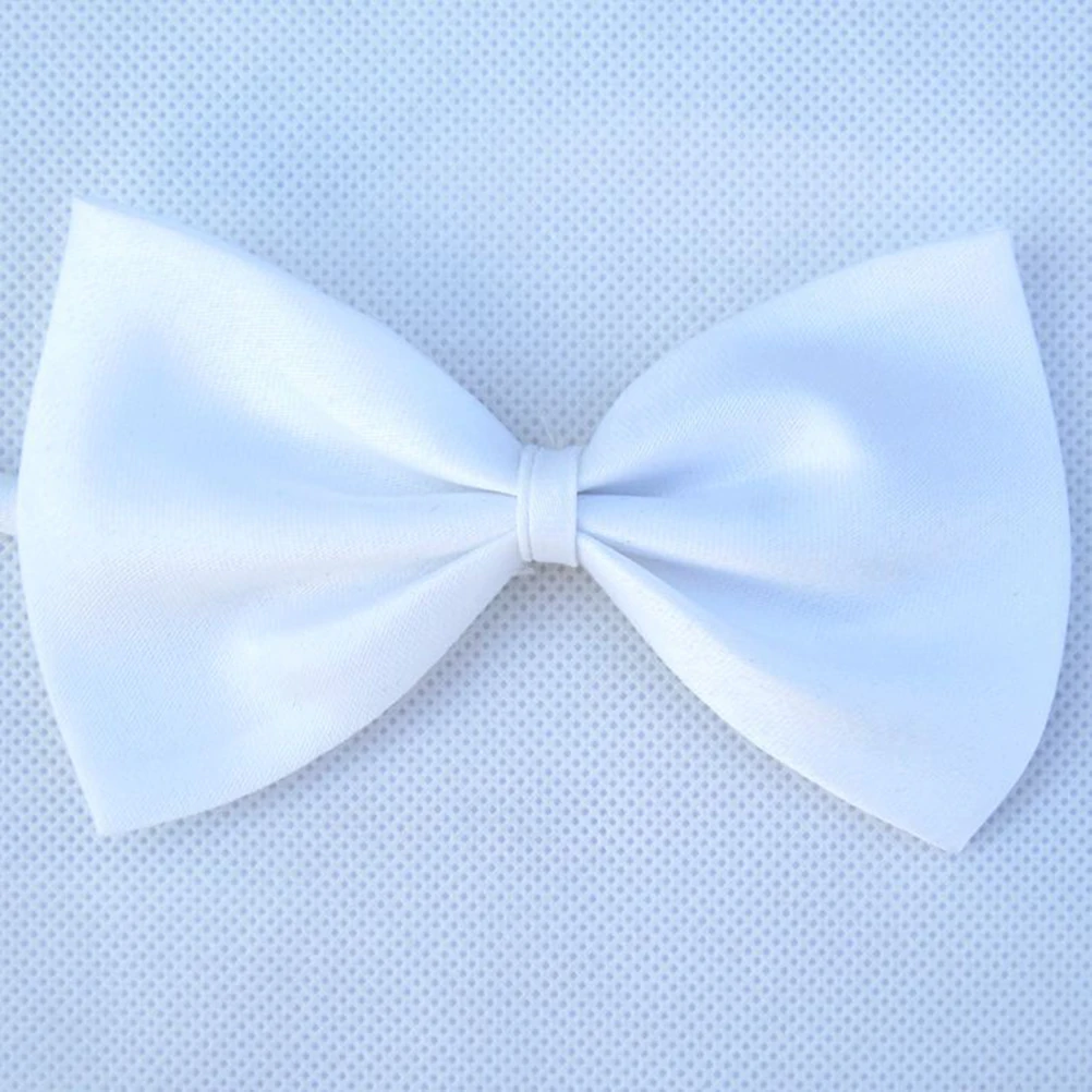 

Pet Bow Tie Neck Ties White 40cm Length 6cm Width Adjustable Dog Collar Bowknot Cats Dogs Puppies Adult Pets Fashion