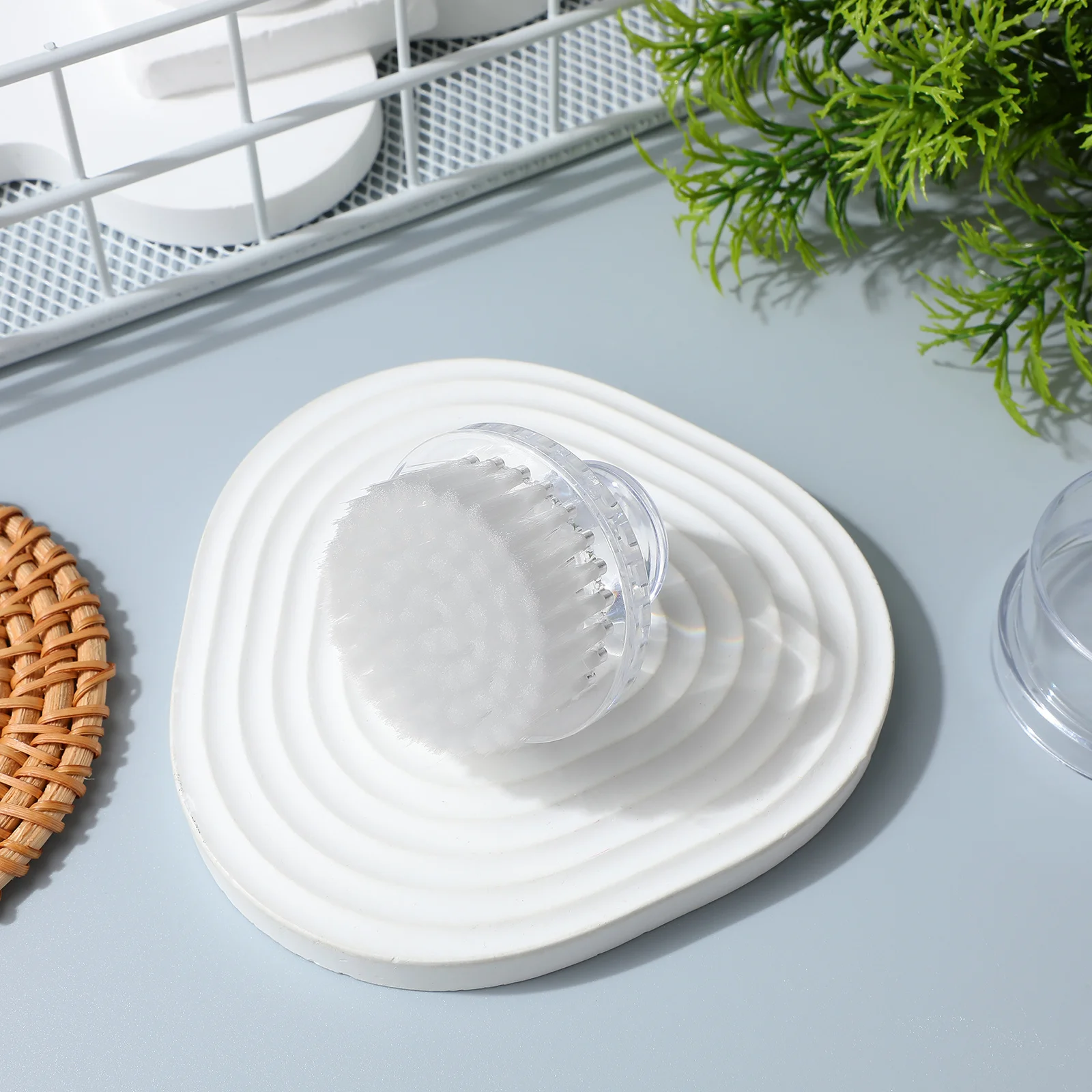 Cepillo de limpieza Facial portátil para mujer, depurador con tapa, herramienta de lavado de cara de mano, limpieza profunda de poros, exfoliante, cuidado de la piel