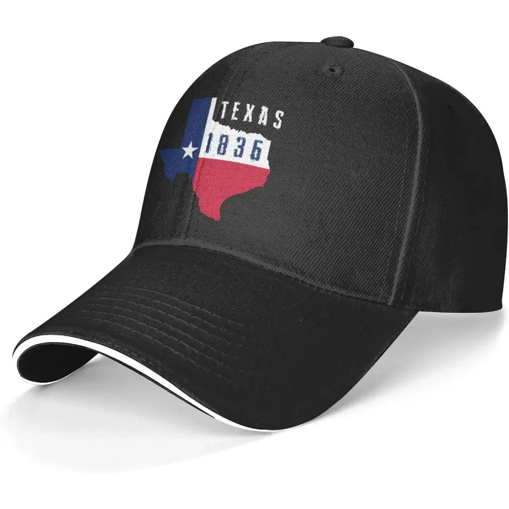 Texas Independent Day Hat Adult Adjustable Mountaineering Classic Washed Casquette Cap Hat for Outdoor Black