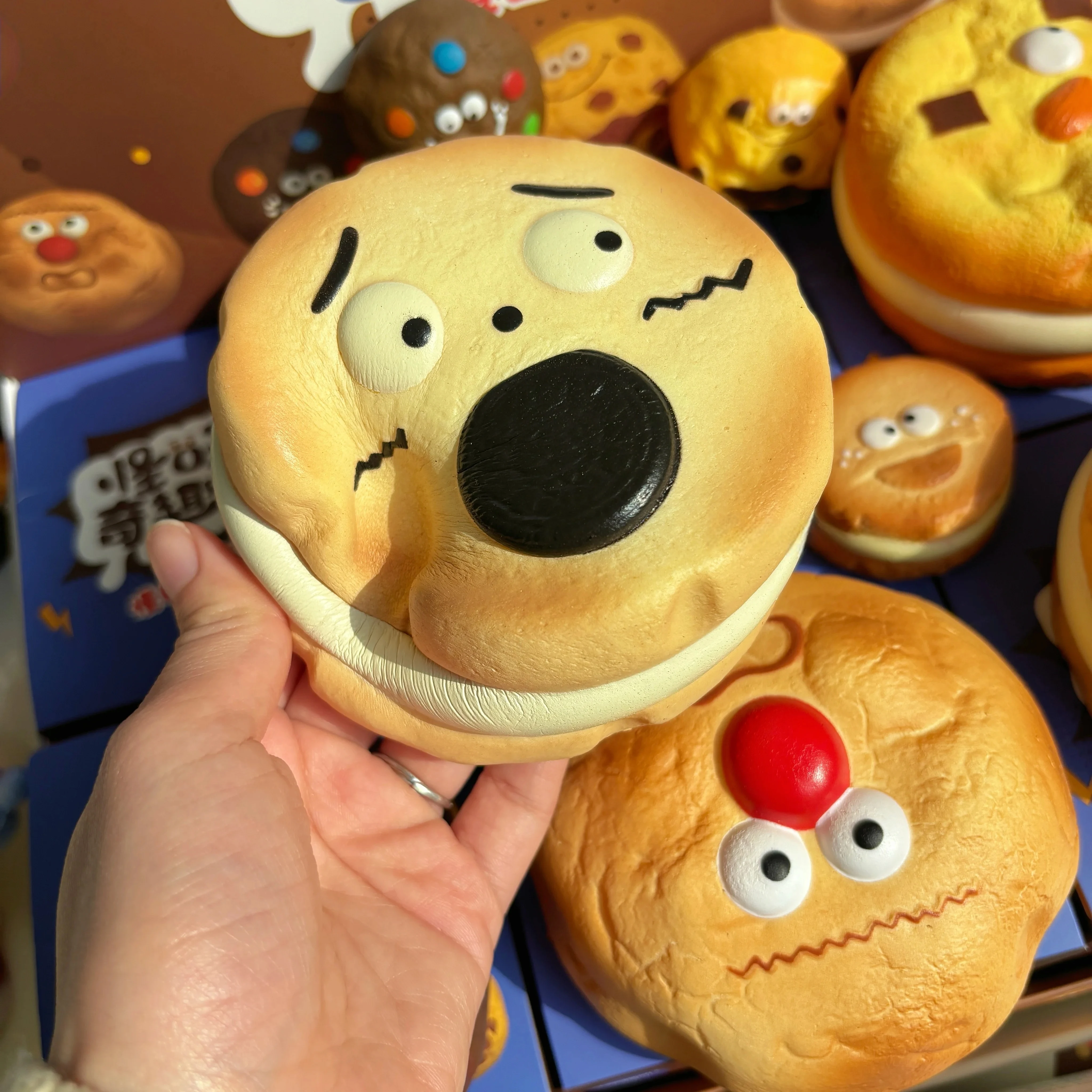 

Funny Cartoon Face Cookie Slow Rising Squishy Toy Blind Box Stress Relief Squeeze Toy Soft Mystery Gift For Kids Adults