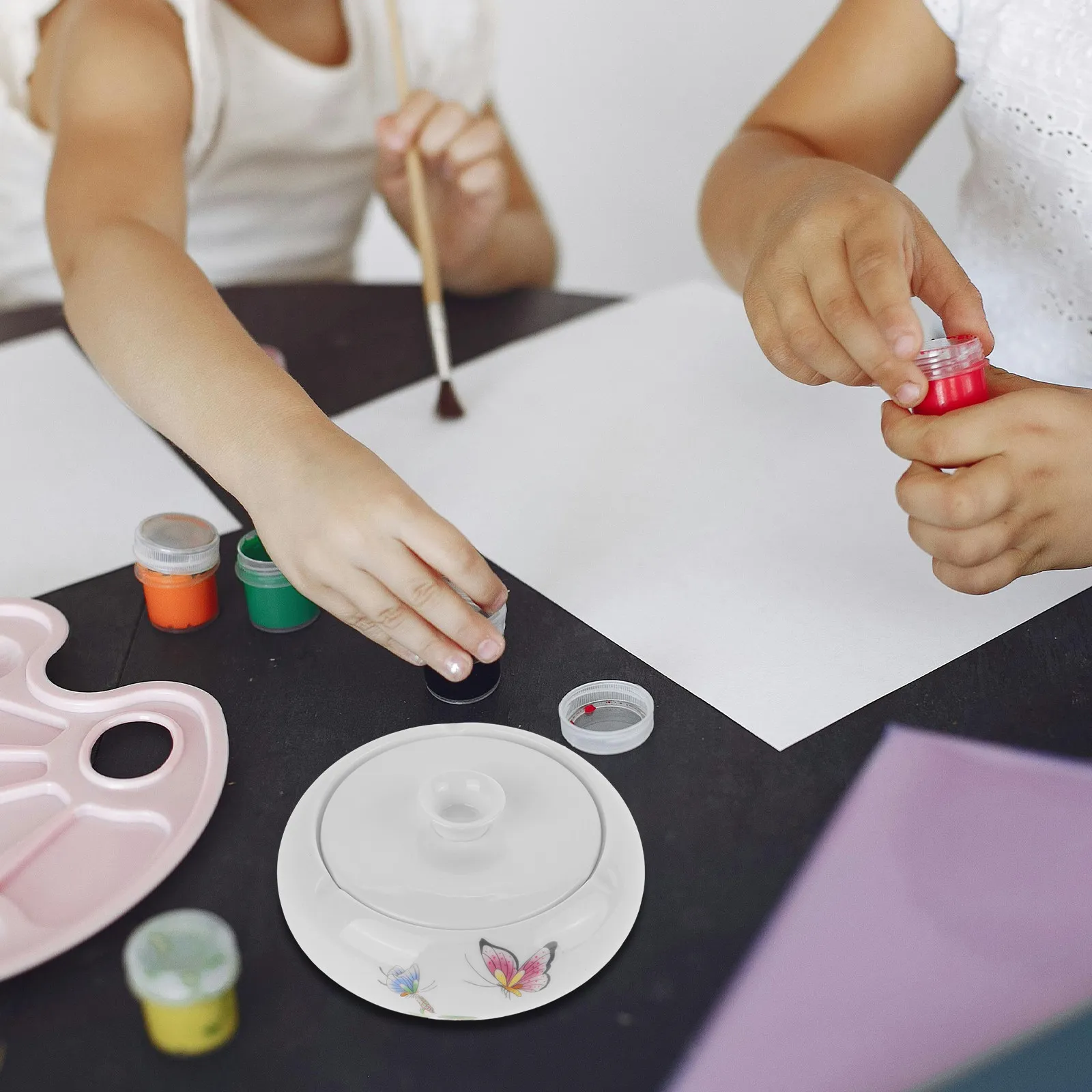 

Изысканная тарелка для чернил ручной работы, многофункциональная настольная канцелярская принадлежность для китайской каллиграфии, живописи, декоративных чернил