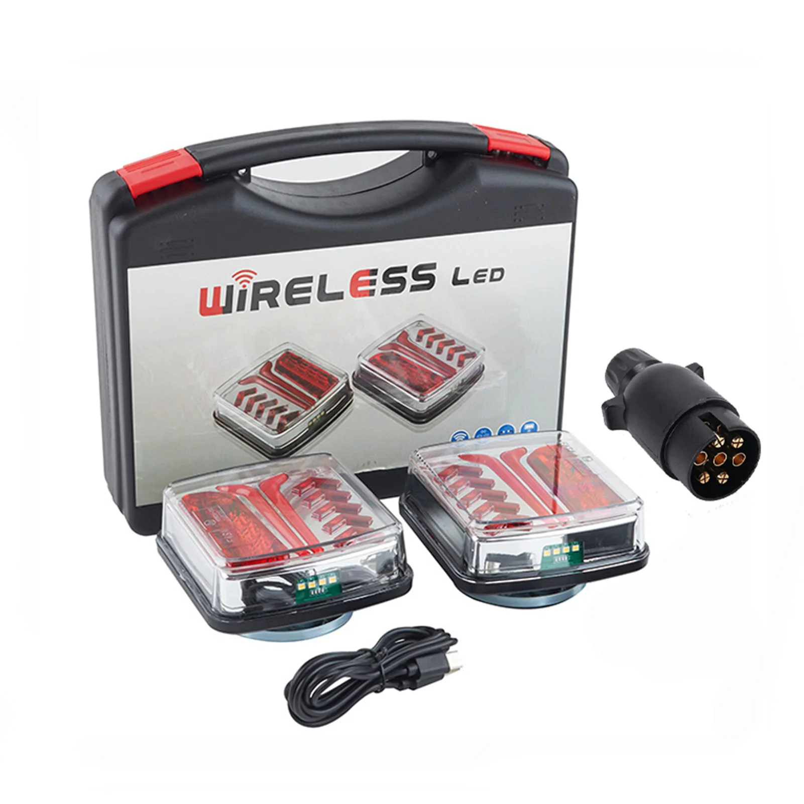 

Wireless Magnetic LED Tail light Waterproof Bright Trailer Rear Light Signal Warning Brake Light For RV Camper Lorry Truck