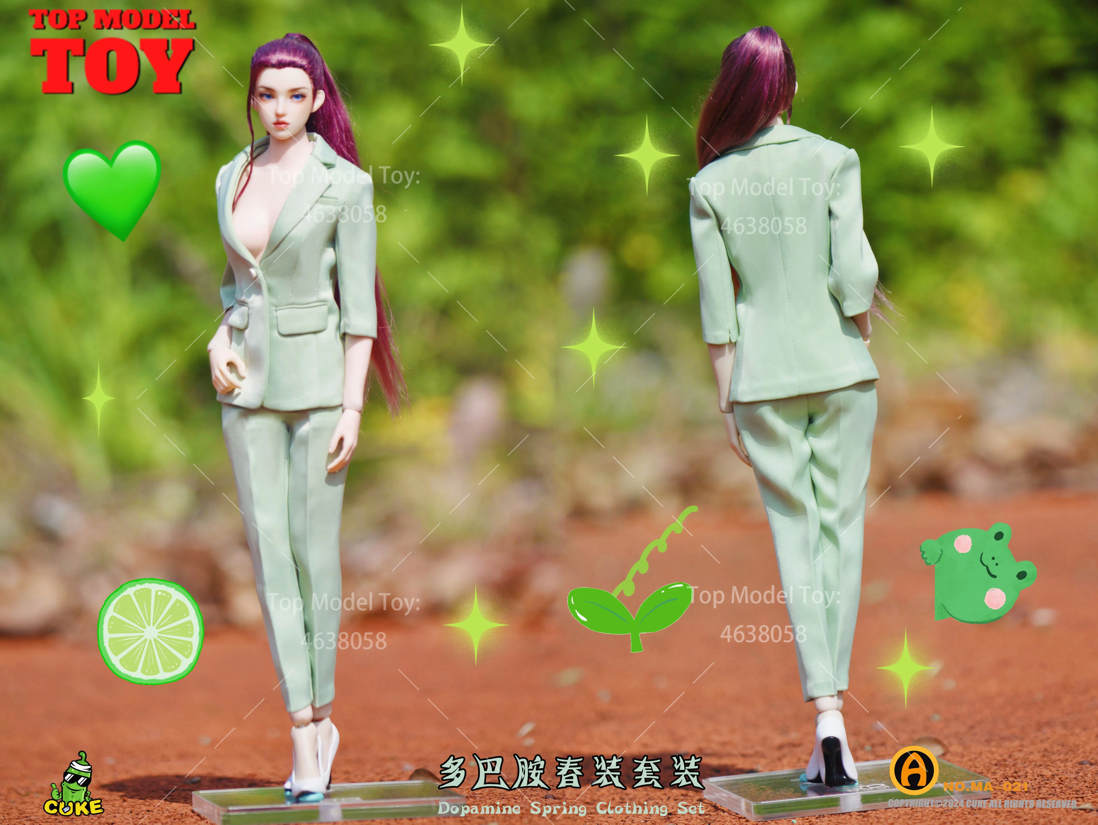 CUKE TOYS MA-021 1/6 The Dopamine Spring Clothing Set Skirt Pants Shoes Clothes Model Fit 12