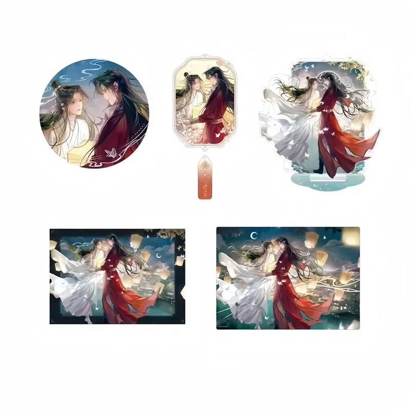 Anime Tgcf Tian Guan Ci Fu Xie Lian Hua Cheng Badge Shikishi Shikishi Acrylic Stand Keychain Cosplay Desktop Decoration Gift