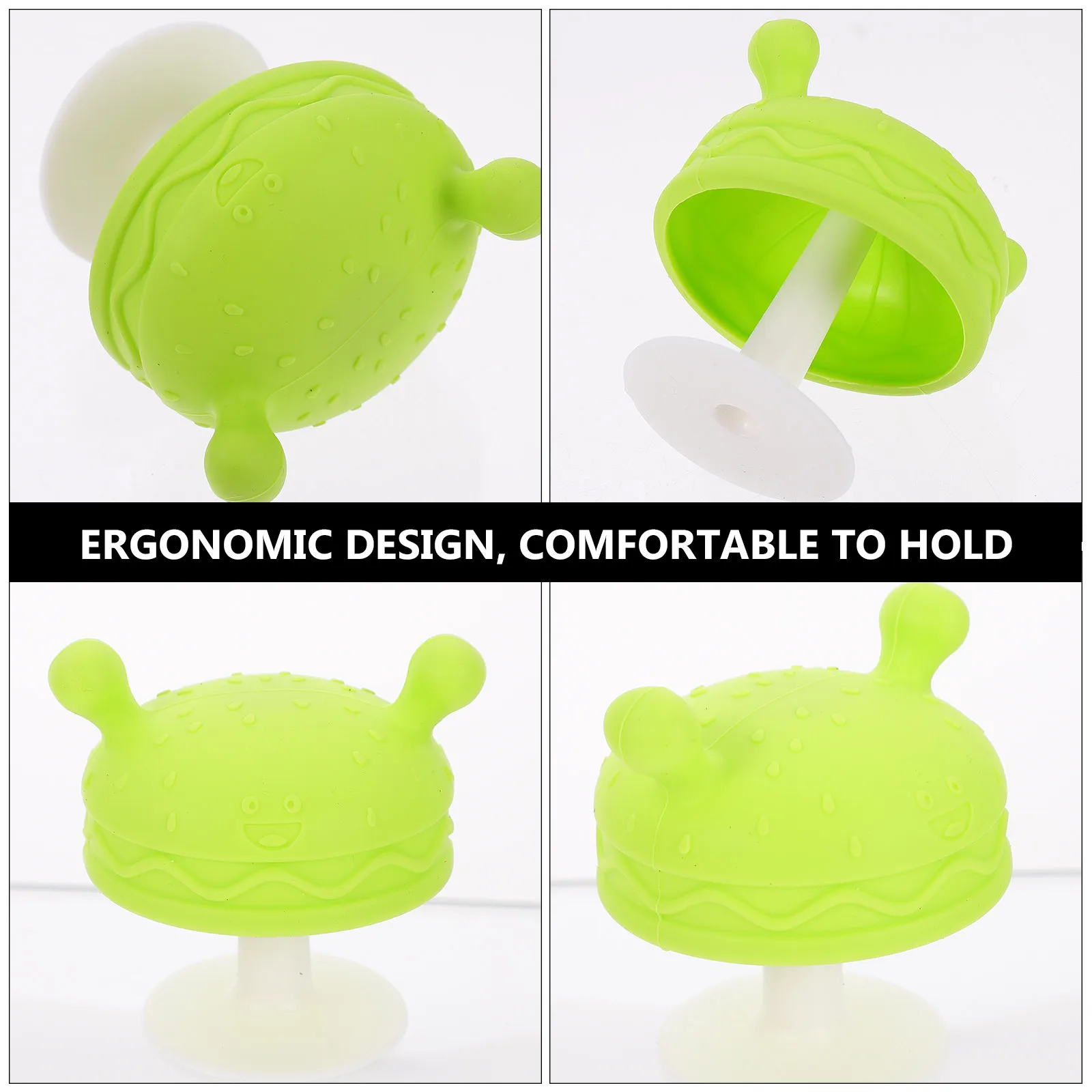 3Pcs 버섯 모양 실리콘 유아용 치발기 아기 감각 치발기 소형 휴대용 베이비 샤워 선물 유아용 치아발육 장난감