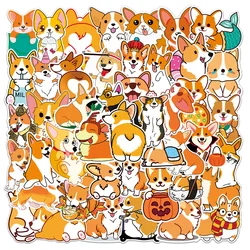 10/25/50 pz carino Corgi cane Meme Graffiti adesivi cartone animato per fai da te Scrapbooking telefono Laptop viaggio bagagli casco bottiglia d'acqua