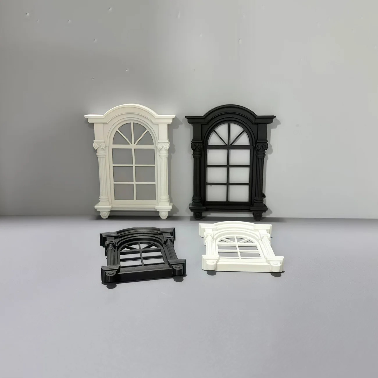 

Miniature Gothic Arched Window Frame, 1/12 Scale Dollhouse Accessory, for Dark Aesthetic Diorama & Figure Photography Prop