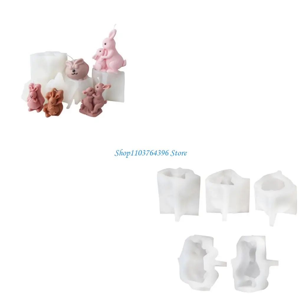 

Портативные силиконовые формы для пасхального кролика, силиконовые формы для милых кроликов, орнаментов для изготовления свечей