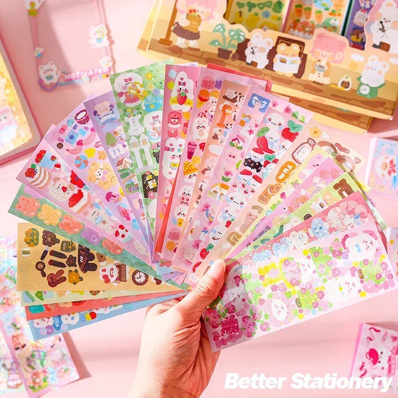 20-200PCS  Kawaii Stickers  Cute Set Pack DIY Material Decoration Sticker Laser Laptop Scrapbook Sticker