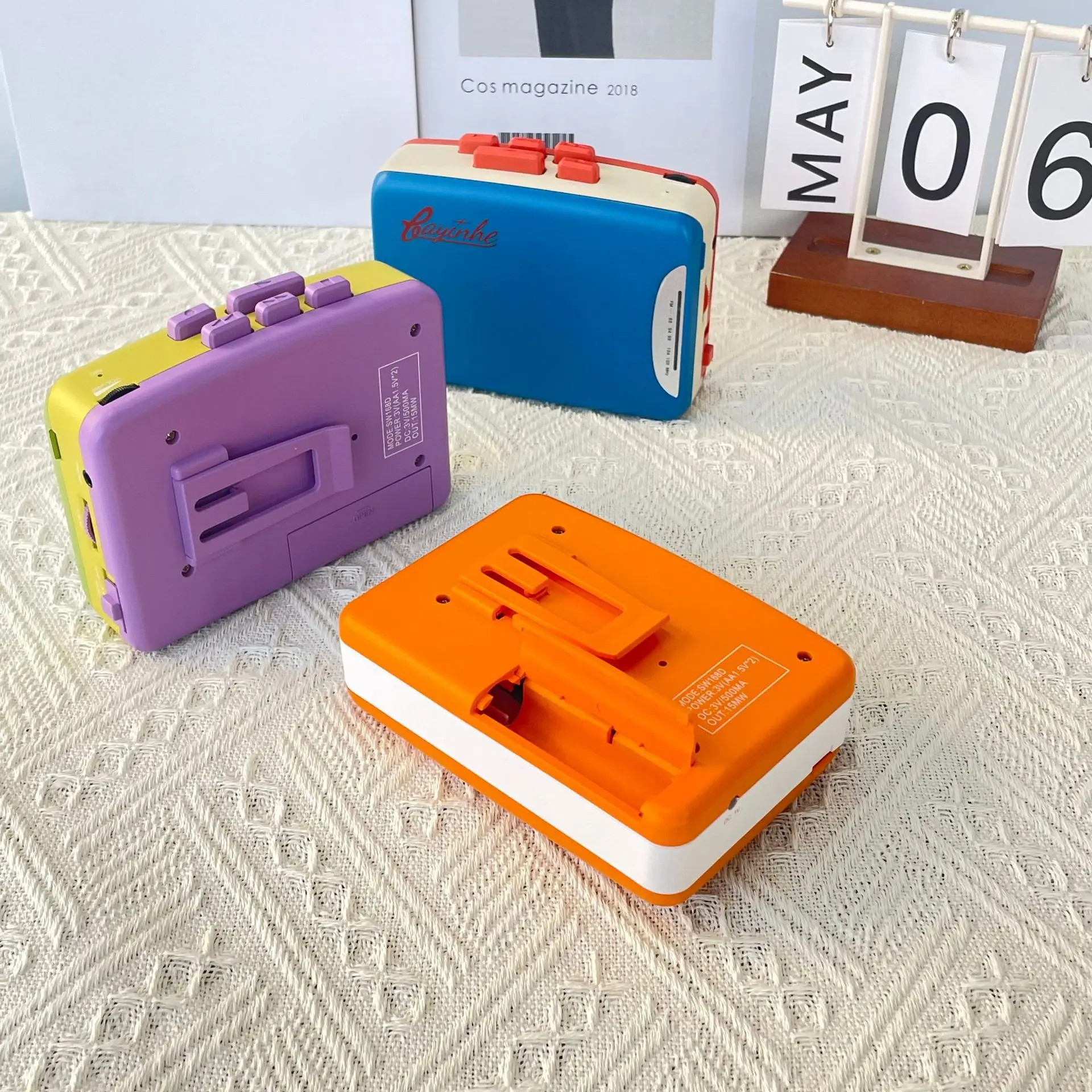 high-fidelity tape recorder, multi-color player, tape-to-recording cassette player, learning walkman and radio