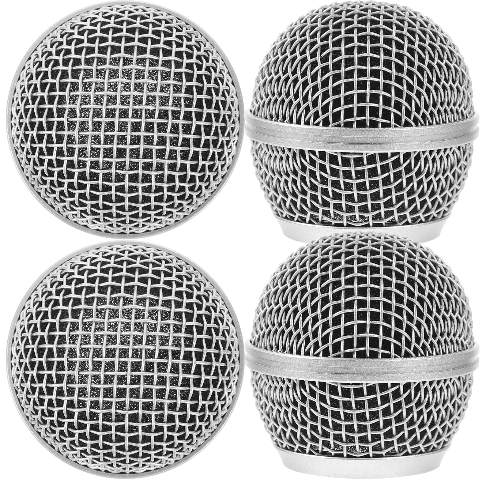 

4pcs Microphone Head Replacement Grille Sponge Cover Mesh Mount Filter Ball for Wireless Mic Supplies