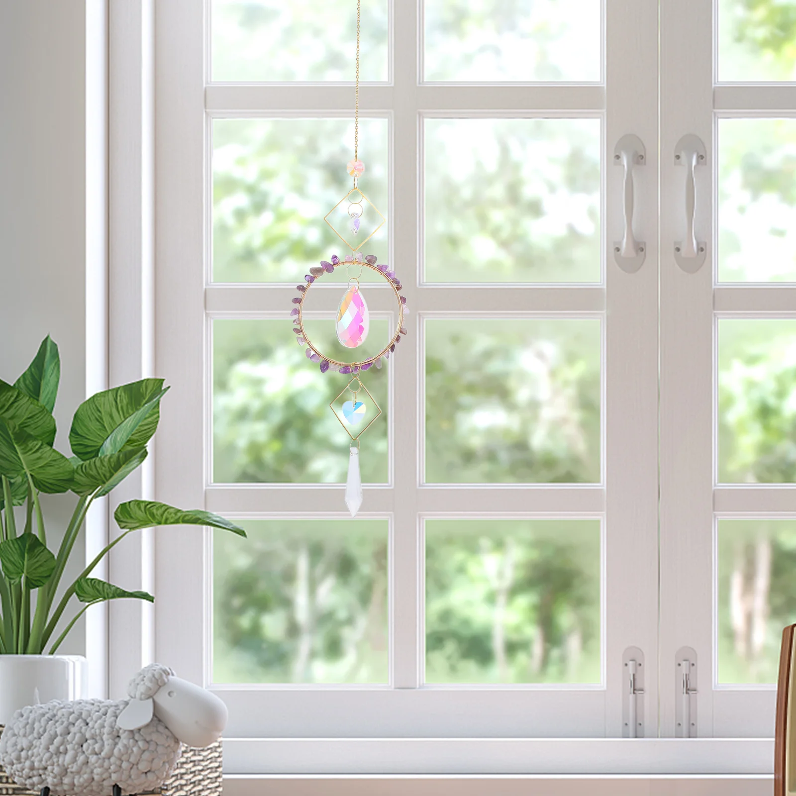 

Crystal Hanging Decor Sun Catcher for Windows Indoor Outdoor Garden Light Catchers Prism Suncatchers Window Crystals Decoration