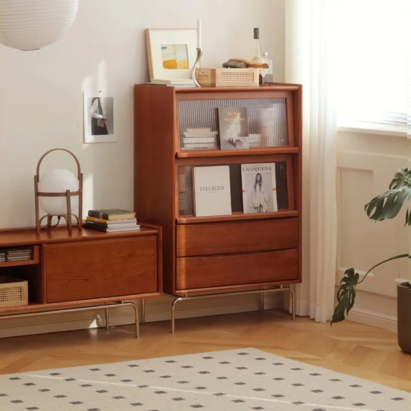 Solid wood dining side cabinet, bedroom, bedside storage cabinet, living room side cabinet, chest cabinet