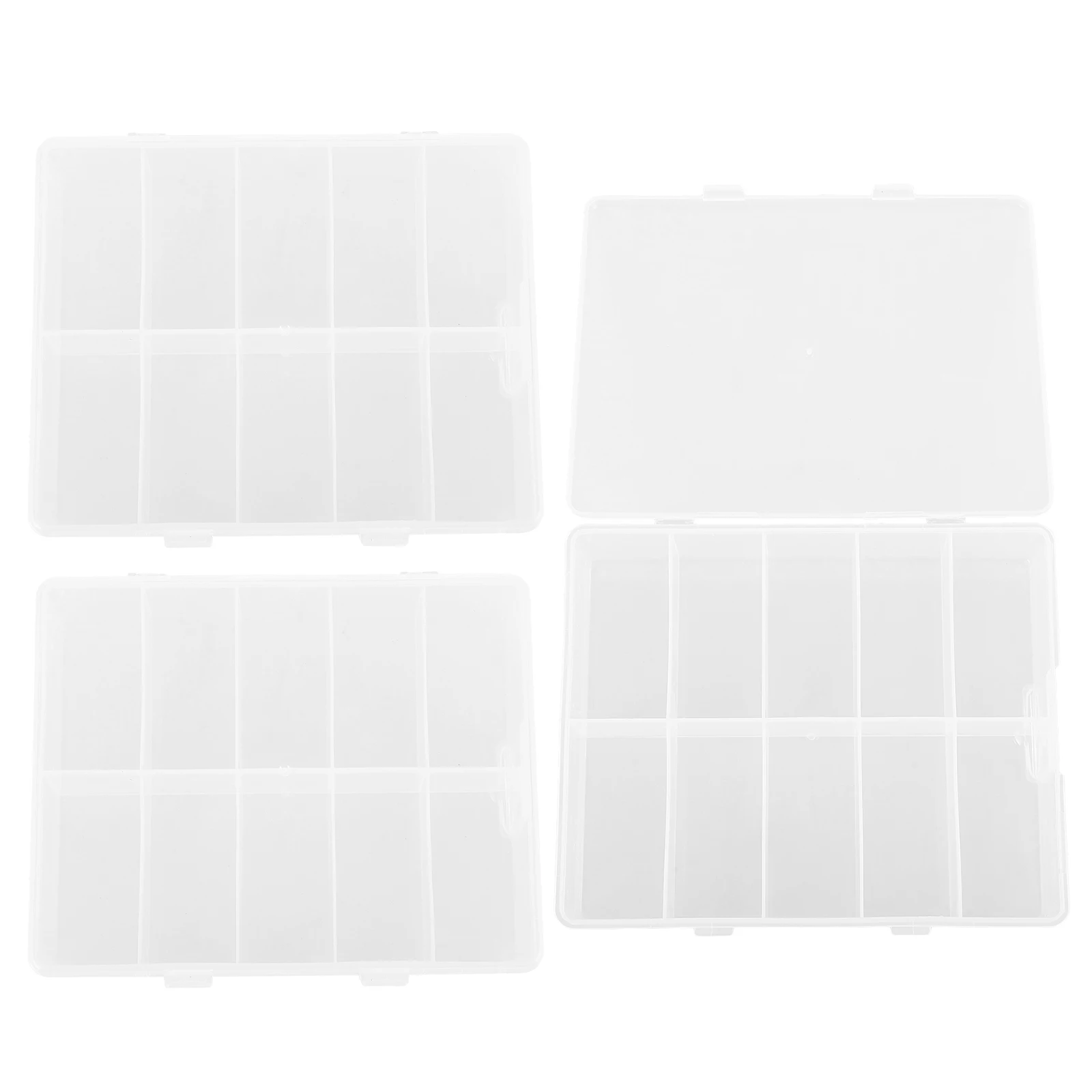 

3pcs Nail ganizer Transparent Transparent Storage Box Storage Box for Manicure Tools Supplies Nails Container Durable Smooth